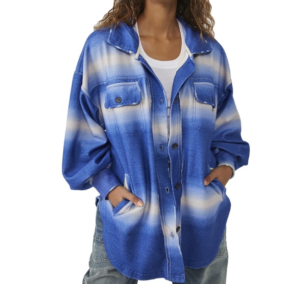 Free People Jackets & Blazers - Free People Ruby Jacket in Deep Sea Blue Size S